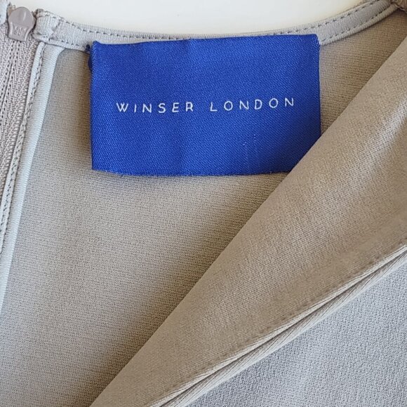 Winser London Miracle Sheath Dress Stretch Jersey Classic Elegant Women Size 8 - Picture 8 of 11